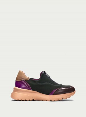 Hispanitas Polinesia Sneakers Donna Verdi Marroni Viola | RSA6619WJ