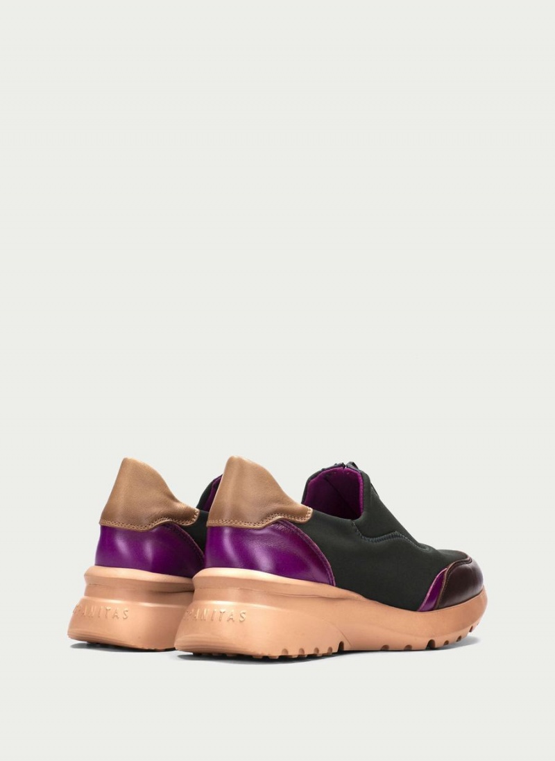 Hispanitas Polinesia Sneakers Donna Verdi Marroni Viola | RSA6619WJ